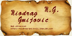 Miodrag Gmijović vizit kartica